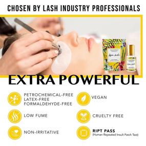 img 1 attached to 👁️ Lyon Lash 5ml Performance Glue: Extra Strong Eyelash Extension Adhesive with 1-2 Second Drying Time, 6-8 Week Retention - Professional Black Supplies