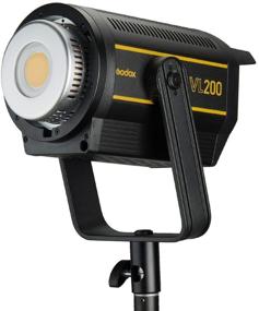 img 2 attached to 🎥 Godox VL200 Светодиодный видео-свет, 200 Вт 5600K Bowens-монтаж, высокая яркость, отличное воспроизведение цвета, полный диапазон затемнения, Bluetooth и беспроводной пульт, совместим с V-монтажем