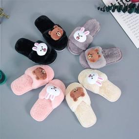 img 2 attached to Slippers Fluffy Outdoor Rainbow Numeric_1_Point_5 Boys' Shoes for Slippers