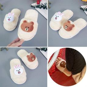 img 3 attached to Slippers Fluffy Outdoor Rainbow Numeric_1_Point_5 Boys' Shoes for Slippers