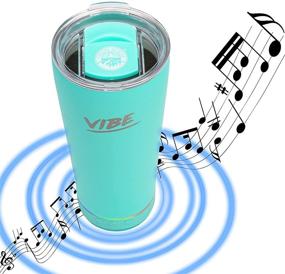 img 4 attached to 🔊 18oz Stainless Steel Tumbler with Bluetooth Speaker - Vibe Speaker Tumbler Upgraded with Long-Lasting 1000MaH Battery for 8 Hours Playback Time, IPX67 Water Resistant, Ideal for Beach, Camping, or Golf