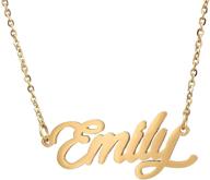 📿 stylish aolo personalized custom name necklace: script initial nameplate jewelry for girls and women logo