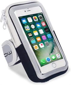 img 4 attached to LENPOW Multifunctional Outdoor Sports Armband Sweatproof Running Armbag Casual Arm Package Bag Gym Fitness Cell Phone Bag Key Holder For IPhone 12 11 Pro XS MAX X 8 7 Plus Samsung Galaxy Note S20 S10