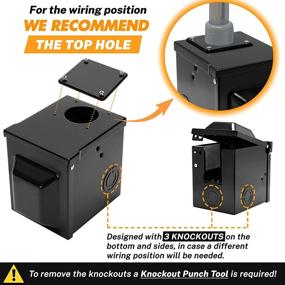 img 2 attached to CARMTEK 50 Amp RV Outlet Box - Lockable NEMA 14-50R Outdoor Electrical Box for RVs & Trailers