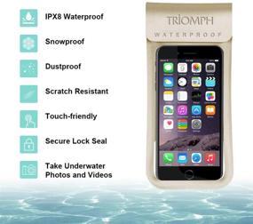 img 3 attached to Triomph Universal Waterproof Phone Pouch: IPX8 Waterproof Phone Case and Dry Bag for iPhone and Samsung - 1 Pack