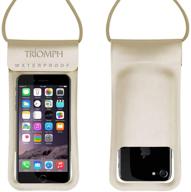 triomph universal waterproof phone pouch: ipx8 waterproof phone case and dry bag for iphone and samsung - 1 pack logo