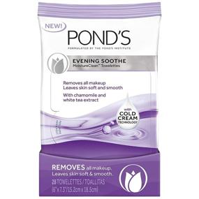 img 3 attached to 🌙 Discover the Refreshing Effect of Pond's Moisture Clean Towelettes, Evening Soothe, 28 Count (Pack of 2)