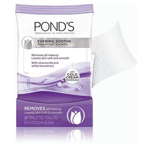 img 1 attached to 🌙 Discover the Refreshing Effect of Pond's Moisture Clean Towelettes, Evening Soothe, 28 Count (Pack of 2)