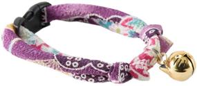 img 3 attached to 🔥 Necoichi Chirimen Hanabi Fireworks Cat Collar: Authentic Japanese Handcrafted Design, Universal Fit