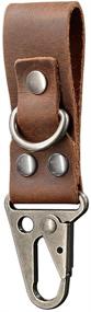 img 4 attached to Leather Keychain Tactical Keyring Leather Chestnut