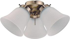 img 3 attached to 💡 Westinghouse Lighting 7784800 LED Cluster Ceiling Fan Light Kit, Antique Brass Finish with Frosted Ribbed Glass, 1 Pack, White