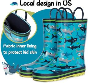 img 3 attached to Waterproof Rubber Printed Handles Boys' Shoes and Boots by KomForme