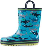 waterproof rubber printed handles boys' shoes and boots by komforme logo