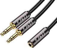 🔌 j&d 3.5mm to 2x 3.5mm cable - gold plated copper shell heavy duty 3.5mm 1/8 inch trs female to 2 x 3.5mm 1/8 inch trs male y-splitter stereo audio adapter cable, 0.65ft logo