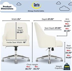 img 2 attached to Serta Leighton Office Chair Medium Furniture