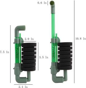img 3 attached to 🐠 Powkoo 7-Layer Ribbing Sponge Filter: Aquarium Filter Sponge for Betta, Breeder Fish Tank