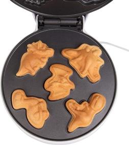 img 2 attached to 🦖 Dinosaur Mini Waffle Maker: The Ultimate Breakfast Delight for Kids and Adults - Create Novelty Pancakes with 5 Different Dino Shapes in Minutes - Electric Non-Stick Waffler Iron Ensures Fun and Tasty Results