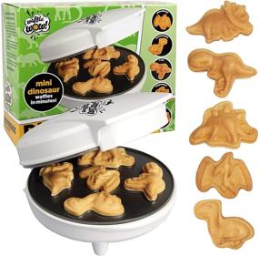 img 4 attached to 🦖 Dinosaur Mini Waffle Maker: The Ultimate Breakfast Delight for Kids and Adults - Create Novelty Pancakes with 5 Different Dino Shapes in Minutes - Electric Non-Stick Waffler Iron Ensures Fun and Tasty Results