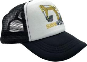 img 2 attached to NVJUI JUFOPL Boys' Trucker Hat: See You Later Excavator Back Mesh Baseball Cap - Trendy and Breathable Headwear for Boys