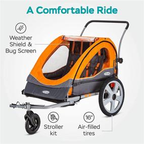 img 3 attached to 🚴 Instep Quick-N-EZ Double Tow Behind Bike Trailer: Versatile 2-in-1 Stroller/Jogger, Ideal for Toddlers & Kids, Folding Frame, Multiple Colors