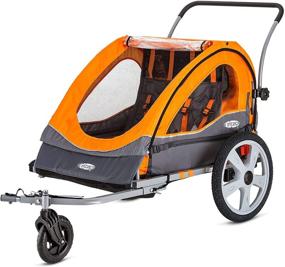 img 4 attached to 🚴 Instep Quick-N-EZ Double Tow Behind Bike Trailer: Versatile 2-in-1 Stroller/Jogger, Ideal for Toddlers & Kids, Folding Frame, Multiple Colors