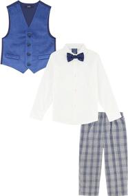 img 2 attached to Nautica Little Boys' Clothing: 4 Piece Dress Shirt Set