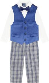 img 3 attached to Nautica Little Boys' Clothing: 4 Piece Dress Shirt Set