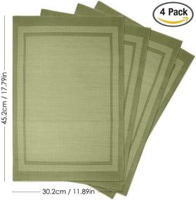 img 3 attached to 🔥 IHUIXINHE Placemats: Resistant to Heat, Non-Slip, and Stain-Proof