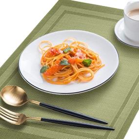 img 2 attached to 🔥 IHUIXINHE Placemats: Resistant to Heat, Non-Slip, and Stain-Proof