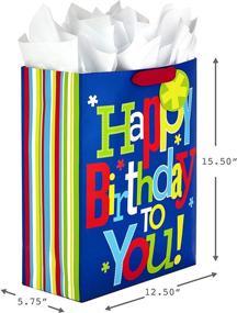 img 2 attached to 🎁 Hallmark 15" Extra Large Birthday Gift Bag - Celebrate with Style!