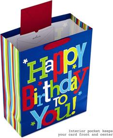 img 1 attached to 🎁 Hallmark 15" Extra Large Birthday Gift Bag - Celebrate with Style!