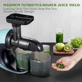 img 3 attached to 🍏 Sunmaki Slow Masticating Juicer Extractor - Efficient Cold Press Juicer with Quiet Motor, Reverse Function, Easy Cleaning Brush - High Juice Yield and Dry Pulp for Vegetables and Fruits