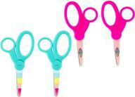 ✂️ multicolor pack of 4 yoobi kids scissors with blunt tip logo