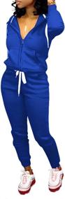 img 3 attached to 👚 FANDEE Two Piece Outfits: Stylish Track Suits with Zipper Hoodie and Pockets for Casual Women