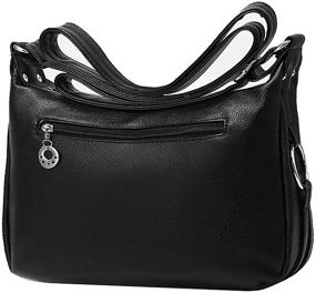 img 2 attached to 👜 Минтегра Женская Кожаная Сумка-Кроссбоди - Легкая Плечевая Кошелек с Удобным Кармашком