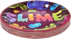 img 3 attached to 🌈 Colorful Rainbow Slime Making Party Supplies: 24 Paper Plates, 24 Cups, 50 Lunch Napkins - Perfect for Boys and Girls Birthday Decoration!