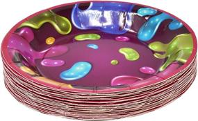 img 2 attached to 🌈 Colorful Rainbow Slime Making Party Supplies: 24 Paper Plates, 24 Cups, 50 Lunch Napkins - Perfect for Boys and Girls Birthday Decoration!