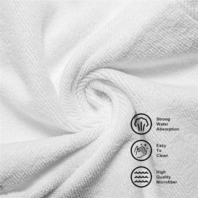 img 1 attached to CARTMAN Microfiber Cleaning Cloth White Car Care