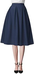 img 3 attached to Urban CoCo Womens Flared Pleated Women's Clothing for Skirts