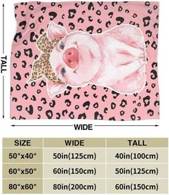 img 2 attached to 🐷 Cute Pig Cozy Soft Flannel Blanket - Luxury Fleece Bed Throw - Lightweight for Sofa Chair & Bed in Living Room 50"X40