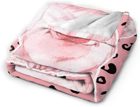 img 3 attached to 🐷 Cute Pig Cozy Soft Flannel Blanket - Luxury Fleece Bed Throw - Lightweight for Sofa Chair & Bed in Living Room 50"X40