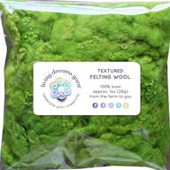 high-quality textured felting wool: corriedale fiber with curly locks for needle felting, spinning, doll hair and waldorf crafts - mojito logo