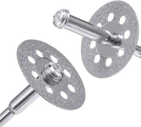 img 2 attached to Set of 20 Diamond Cutting Wheels (22mm) with 4 Mandrels (3mm) and 2 Cross Crystal Screwdrivers for Dremel Rotary Tools