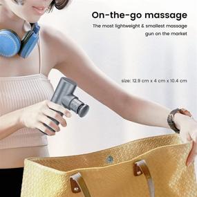 img 3 attached to addsfit Mini Massage Gun: Compact & Powerful Pocket-Sized Muscle Massager for Pain Relief - Handheld Percussion Massager Gun with Portable Carry Case for Office, Gym, and Travel