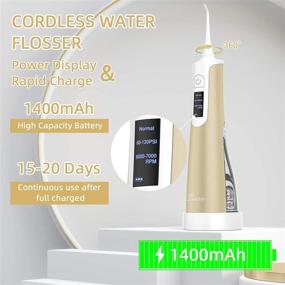 img 2 attached to 💦 Leuxe Professional Oral Irrigator: Portable Water Flosser with 3 Modes for Effective Dental Flossing and Teeth Cleaning