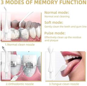 img 3 attached to 💦 Leuxe Professional Oral Irrigator: Portable Water Flosser with 3 Modes for Effective Dental Flossing and Teeth Cleaning