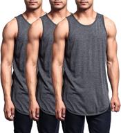 👕 solid length curved men's shirts by victorious - 3 piece set logo