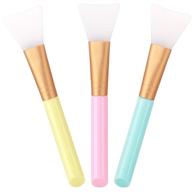 🌸 white akstore 3pcs silicone face mask brush: effective tool for smooth facial mud mask application, body lotion, and body butter logo