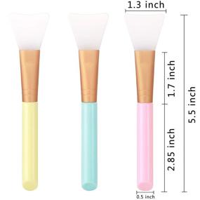 img 2 attached to 🌸 White Akstore 3PCS Silicone Face Mask Brush: Effective Tool for Smooth Facial Mud Mask Application, Body Lotion, and Body Butter