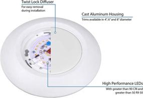 img 2 attached to NICOR LIGHTING DSK562081203KWH Driverless Downlight